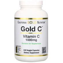 Load image into Gallery viewer, California Gold Nutrition, Gold C, Vitamin C, 1,000 mg, 240 Veggie Capsules

