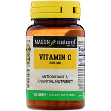 Load image into Gallery viewer, Mason Natural, Vitamin C, 500 mg, 100 Tablets
